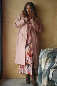 Coming Up Cozy Coat - Pink