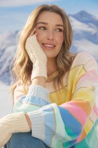 Womens Accessories: Fairbanks Cable Glove - Natural