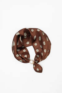 Womens Accessories: Pearl Fasten Neck Tie | Minted Cocoa