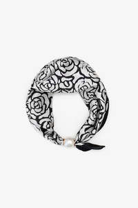 Womens Accessories: Pearl Fasten Neck Tie | Roses