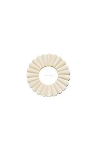 Living Collection Home Decor Online: Single Scalloped Round Photo Frame - Cream