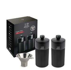 Gifts For Men: Night Chic Line Manual Pepper & Salt Mills - Matte Black