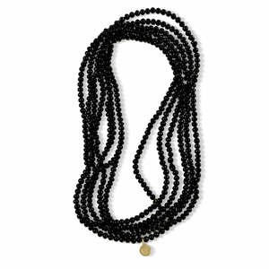 Whats New: Black Edit Black Bead Long Necklace