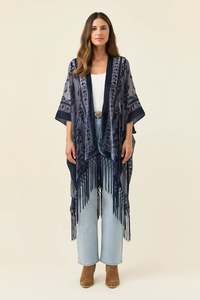 Navi Velvet Cape - Navy - OS
