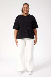 Boston Studded Sweat Tshirt