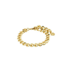 Pilgrim Jewllery: Charm Recycled Curb Chain Bracelet - Gold Plated