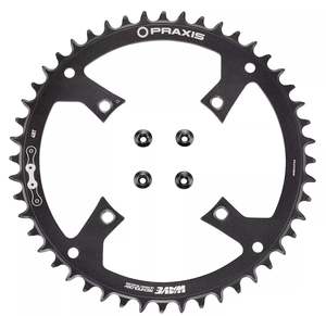 Components Gears Drivetrain Chainrings: CHR TURBO, 48T, 10/11-SPD, 104BCD, 1X RING, ALLOY, W/ CHAINRING BOLTS, PRAXIS