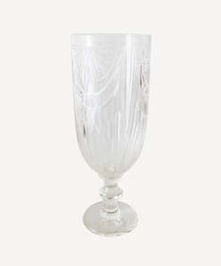 Sunrise Cut Glass Tall Hurricane by French Country Collections