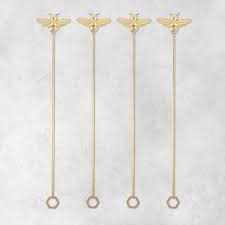 Glassware: Bee Swizzle Sticks - Single