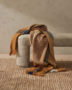 Cushions Soft Furnishings: Ormond Throw in Spice by Weave Home
