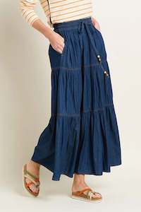 Brakeburn: Brakeburn Denim Maxi Skirt
