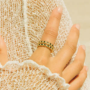 Agape: Amelia Green Ring by Agapée