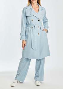 Pingpong: Pingpong City Trench Coat - Baby Blue