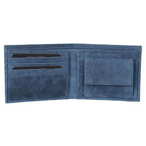Bags: Logan Leather Wallet - Blue