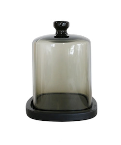 Candles: Perfumery Glass Dome with Wooden Base