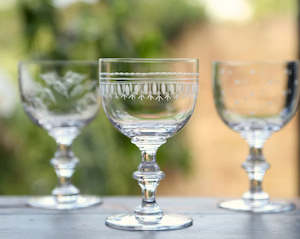 The Vintage List Wine Goblets Oval Design set of 4