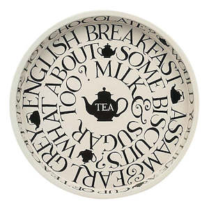 Emma Bridgewater Round Tin Tray - Black Toast