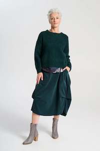 Olga De Polga 1: Milwaukee Marlowe Skirt Teal in Fine Cord - Olga de Polga