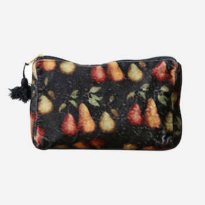 Raphael Vintaged Velvet Cosmetic Bag - Pears