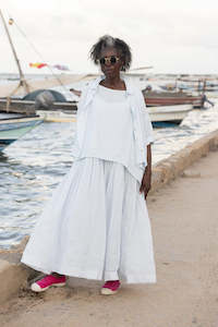 Meg By Design: Moyo Shirt - Linen - Ice Small - by MegbyDesign