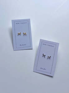 Ruby Tuesday Bow Studs - Sterling Silver