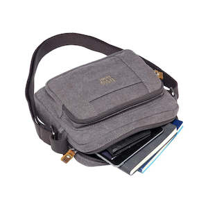 Troop Classic Zip Top Satchel - Charcoal - Small