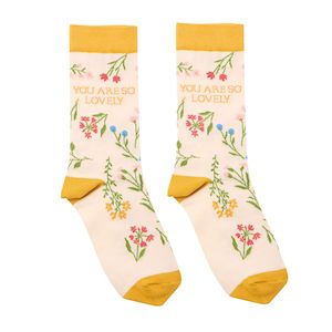 Socks: Cottage Garden Socks - You are so Lovely