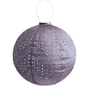 Lumiz Lantern  Round 40cm Mauve Purple Verso