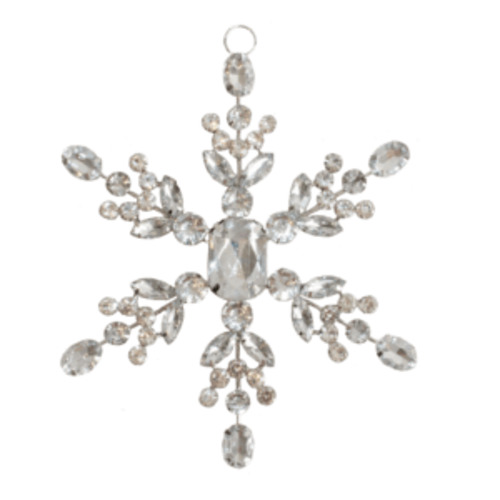 Silver Snowflake with Gems