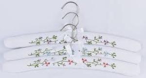Cushions Soft Furnishings: Alice & Lily Embroidered Clothes Hanger