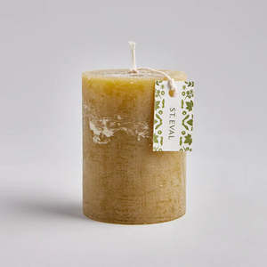 St Eval Candle - Pillar Folk Moss GREEN