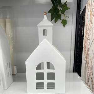 Tea Light Houses: Rader Large Chapel Porcelain Tealight House