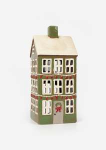 Alsace Tea Light Grande Chalet Christmas Green