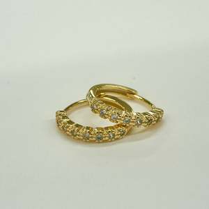 Ruby Tuesday: Ruby Tuesday Rosa Hoops - Gold Plated Clear