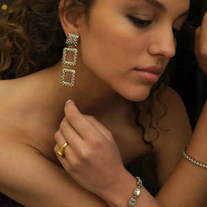 Square Statement Earrings by A&C Oslo