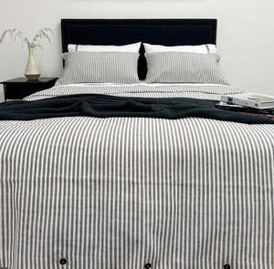 Brayden Duvet Cover Grey - Queen