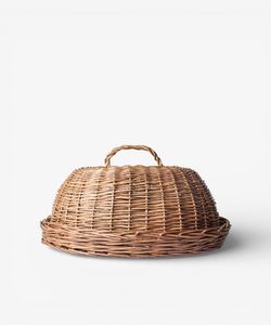 French Country Collections 1: Riviera Woven Oval Dome Cover and Tray - 2 Sizes