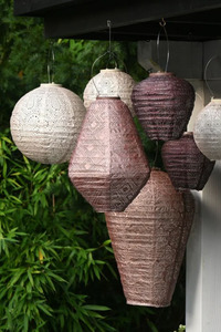 Lumiz Solar Lanterns1: Lumiz Lantern Round 20cm Soft Blush