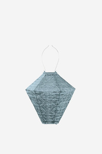 Lumiz Solar Lanterns1: Lumiz Lantern Diamond 28cm Grey Blue Lace