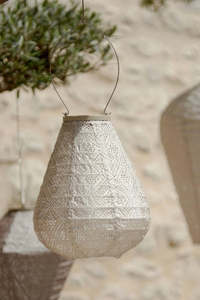 Lumiz Solar Lanterns1: Lumiz Lantern Tulip 20cm Lace Soft Blush