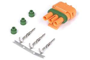 Electrical Parts And Accessories: Haltech Plug and Pins Only - Delco Weather Pack 3 pin GM Style MAP Sensor Connector - Orange