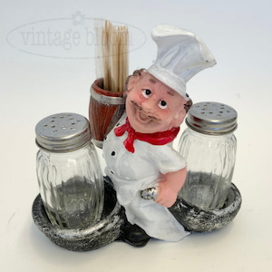 Happy Chief Salt & Pepper Holder – Grey