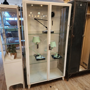 Vintage Polish 1960s Double-door Medical Cabinets