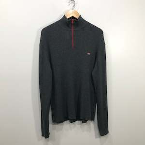 Quarter Zips: Vintage Polo Jeans Co Ralph Lauren Knit Quarter Zip (L/BIG-XL)