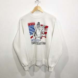 University: Vintage Hanes Sweatshirt 1996 United States Equestrian Team (M)