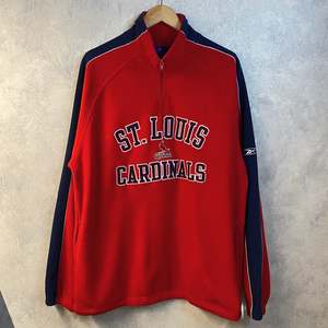 Jackets: Vintage Reebok MLB Fleece Pullover St. Louis Cardinals (L)