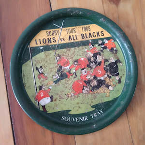 Sports Gear: Vintage Pickers Lions vs All Blacks Rugby tray - Tour 1966