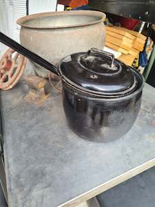 Vintagepickers Old Enamel pot