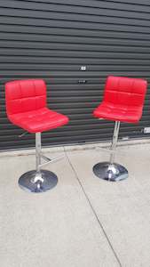Funiture: Vintagepickers Retro. Bright Red Bar stools .