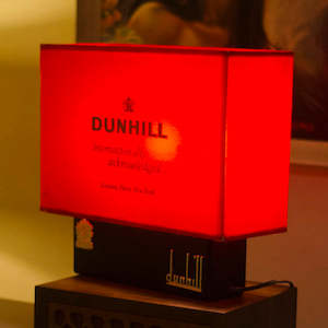 Vintage Pickers Red Dunhill cigarettes lamp  - Square shade